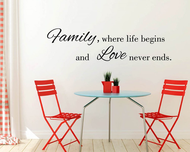 Family Where Life Begins Quotes Wall Decal Family Where Life Begins Quotes Wall Decal